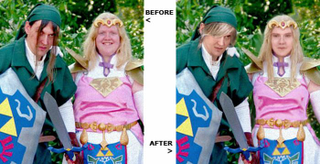 Illustration for article titled Cosplayers Sure Look Different Under Photoshop Conditions